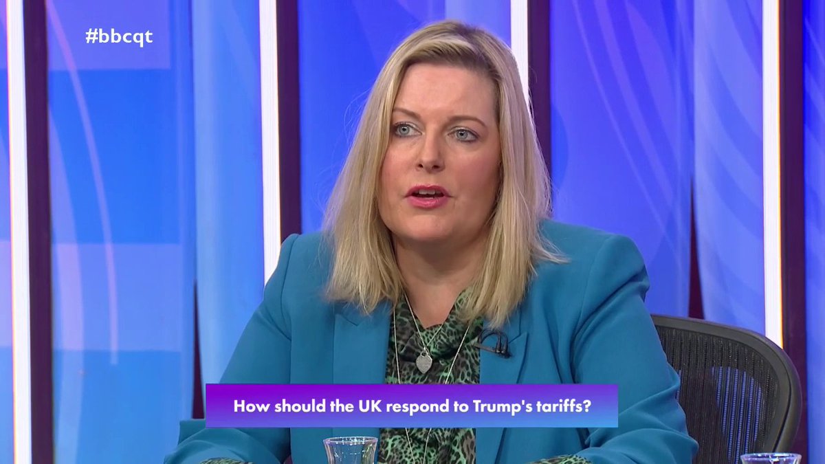 “It’s time for Labour to roll up their sleeves, get out there, and get a deal” Conservative Mims Davies says that Trump’s “affection” for the UK could put Labour in a position to “break down” trade barriers #bbcqt