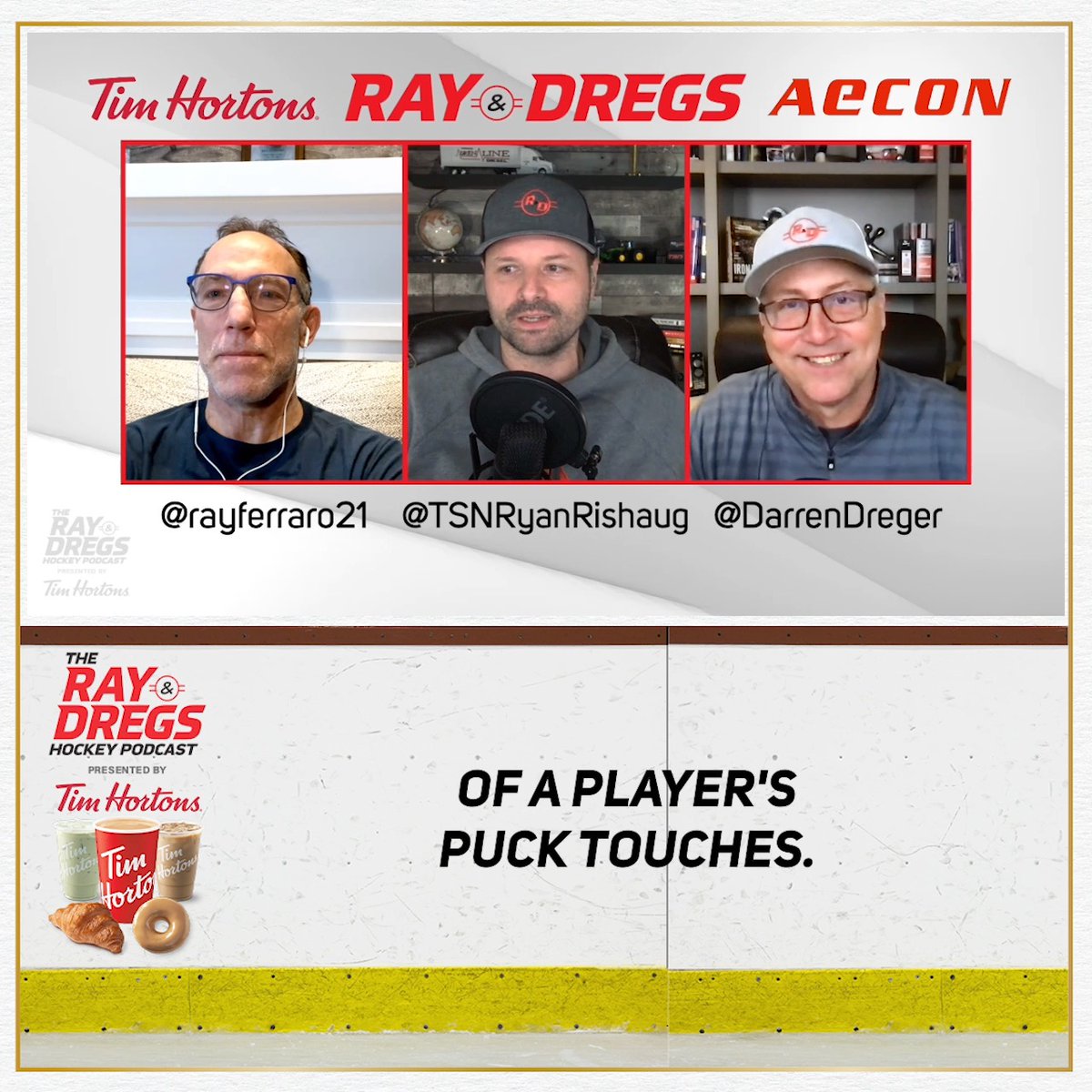 🚨Stats we'd like to see...🚨 Fresh ideas/tough to track, old concepts that need an update... all in honour of our friend, Bruce McCurdy. Ray Ferraro Darren Dreger Ryan Rishaug in Ask Ray & Dregs Anything presented by Aecon Group Inc. Full pod courtesy Tim Hortons On all platforms here: