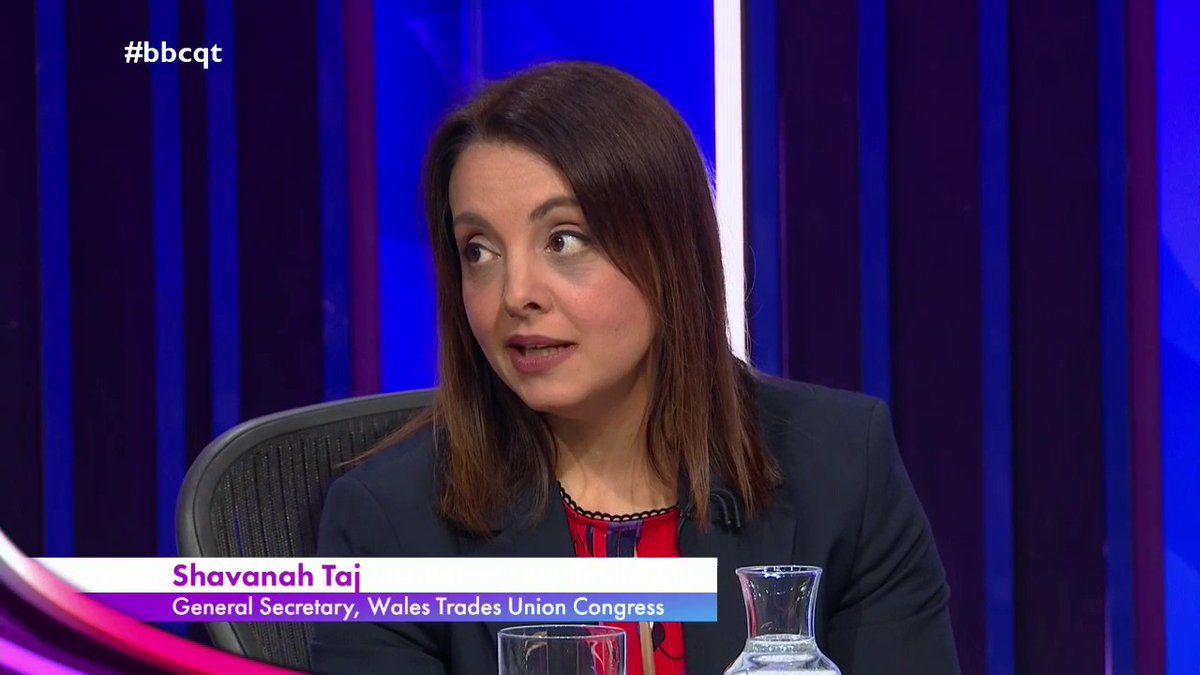“America first doesn’t mean Britain first, that’s not how this game is going to be played” Trade unionist Shavanah Taj says the UK “has got a choice” to help traditional industries or “continue to lose jobs”, and the government needs to invest in UK manufacturing #bbcqt