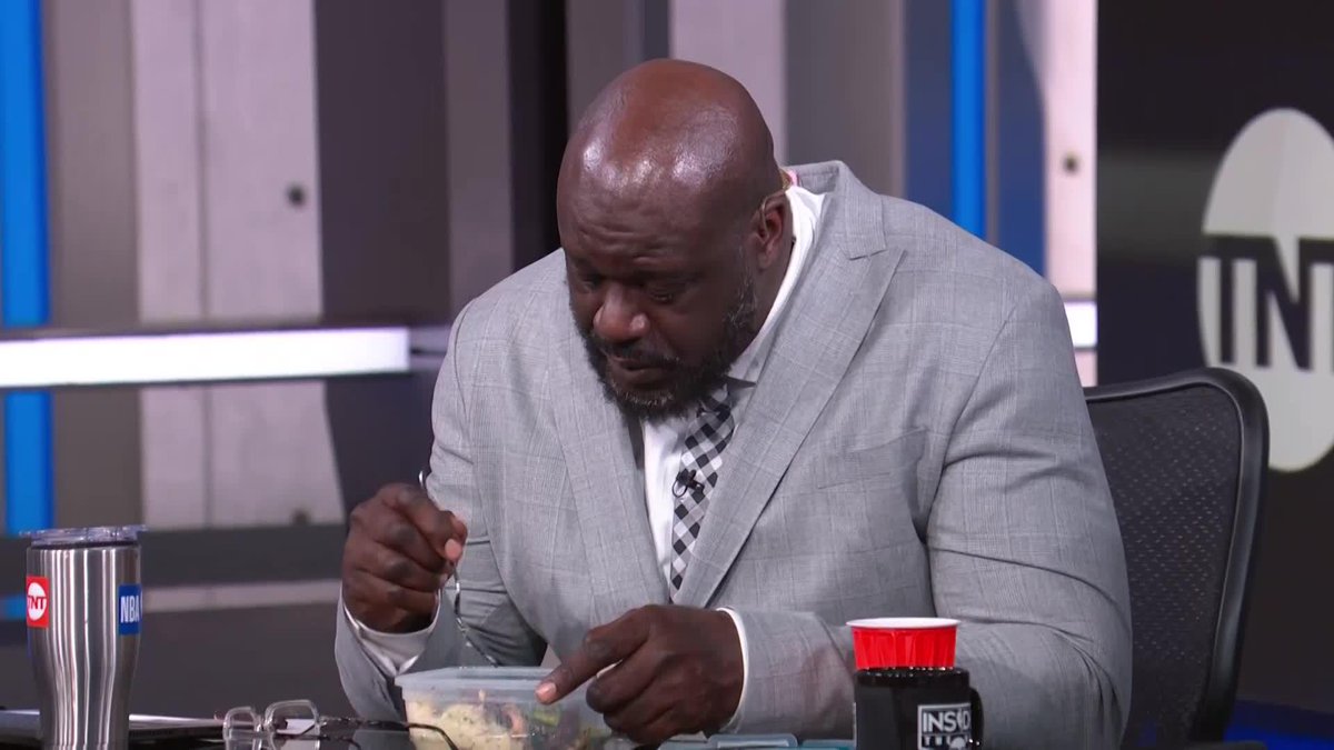 Shaq's already in postseason form 🤣
