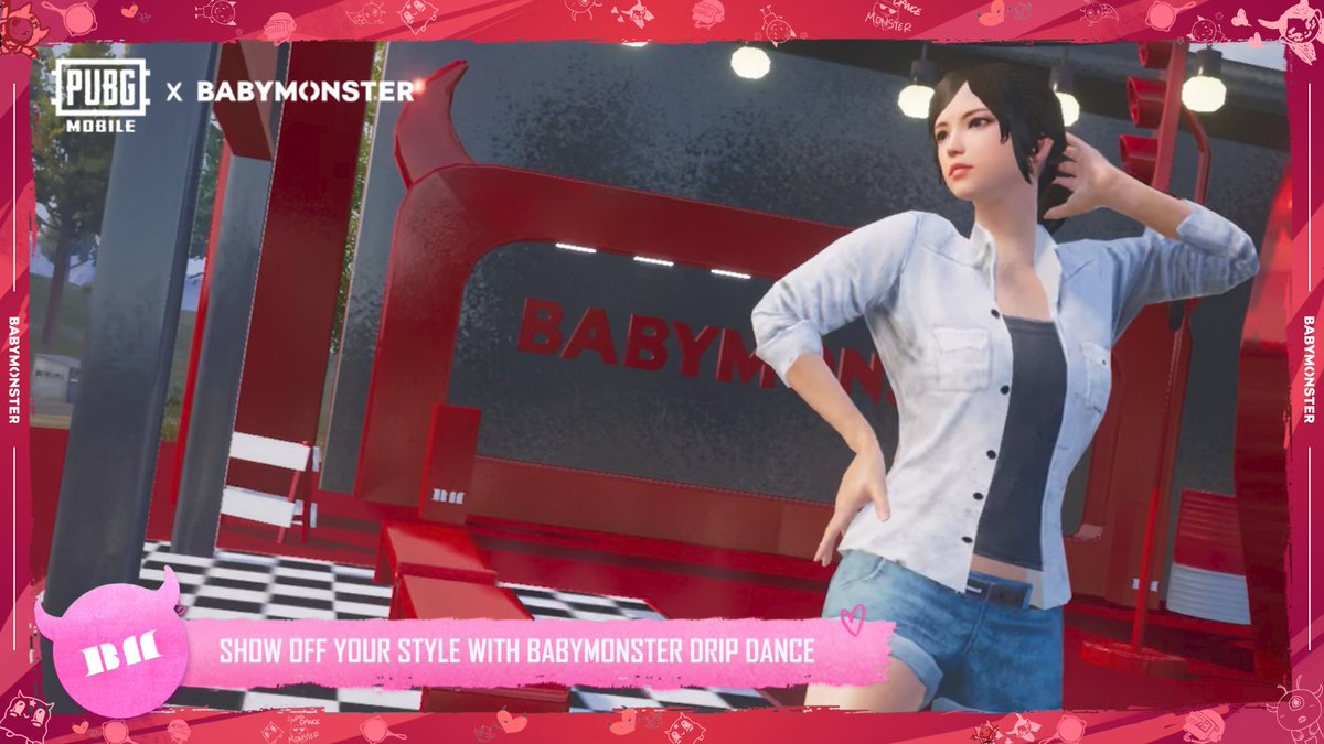 Get ready to groove! 💃✨ The BABYMONSTER DRIP Dance is now live in PUBG MOBILE! Grab your friends, show off your moves and bring the heat to the battlegrounds with your slickest dance steps! BABYMONSTER 📲 #PUBGMxBABYMONSTER #BABYMONSTER