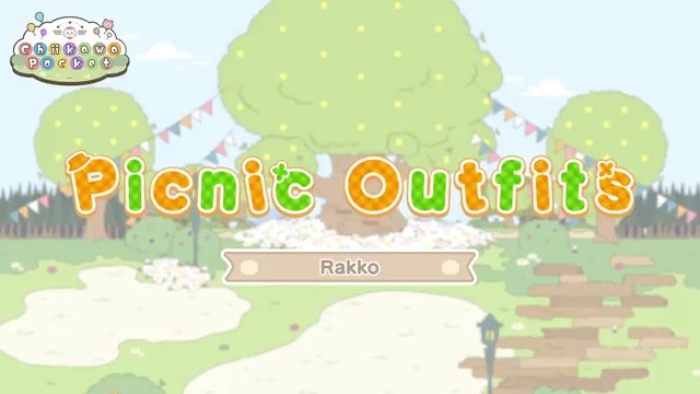 ╭━━━━━━━━━━╮ 🥪Picnic Outfits🥪 Rakko ╰━━━━━━━━━━╯ We're showing off Rakko's Picnic Outfit!🍀 #Chiikawa #ChiikawaPocket