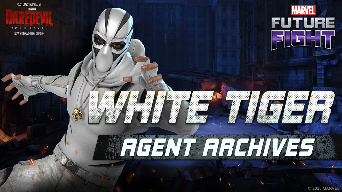 In the v1080 Update, the ferocious White Tiger rips his way into the battlefield in a new uniform, inspired by Marvel Television’s Daredevil: Born Again, now streaming on Disney+