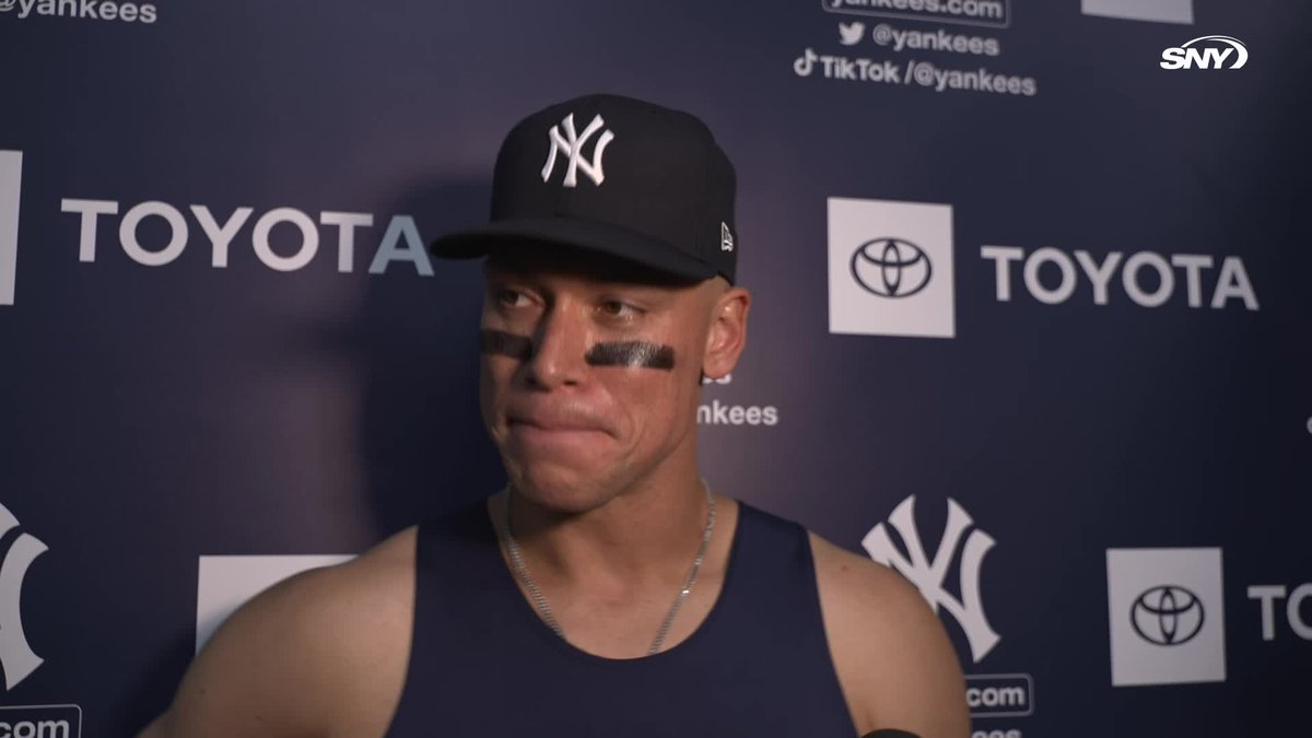 Aaron Judge said Giancarlo Stanton said a few words before tonight's game about protecting home turf and avoiding a sweep