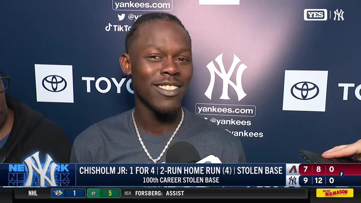 "He's showing us why he's the MVP of the league and one of the best to ever play this game." - Jazz Chisholm Jr. on Aaron Judge's historic performance
