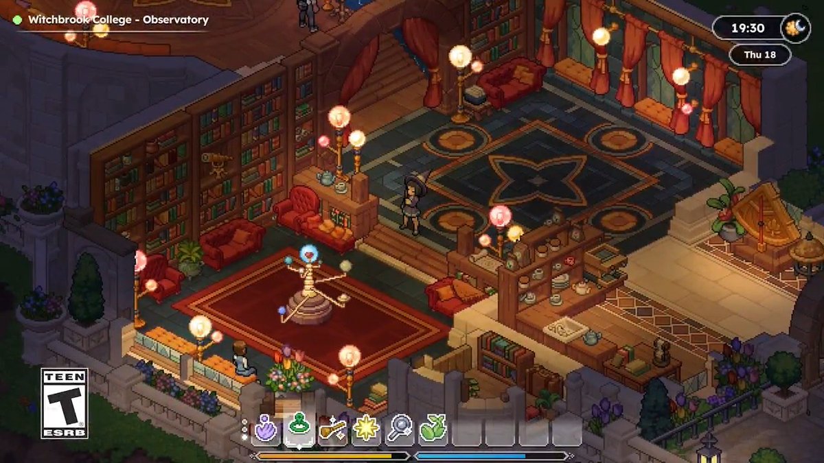 魔法学校ライフシム『Witchbrook』は Nintendo Switch 1&2、Xbox、Steam向けに発売予定✨ 占星術で未来を占ってみたり、森で集めた素材を売ったり、魔法の儀式に参加してみたり……🔮 日常と魔法が共存する世界での暮らしをお楽しみに🧹 #ウィッチブルック