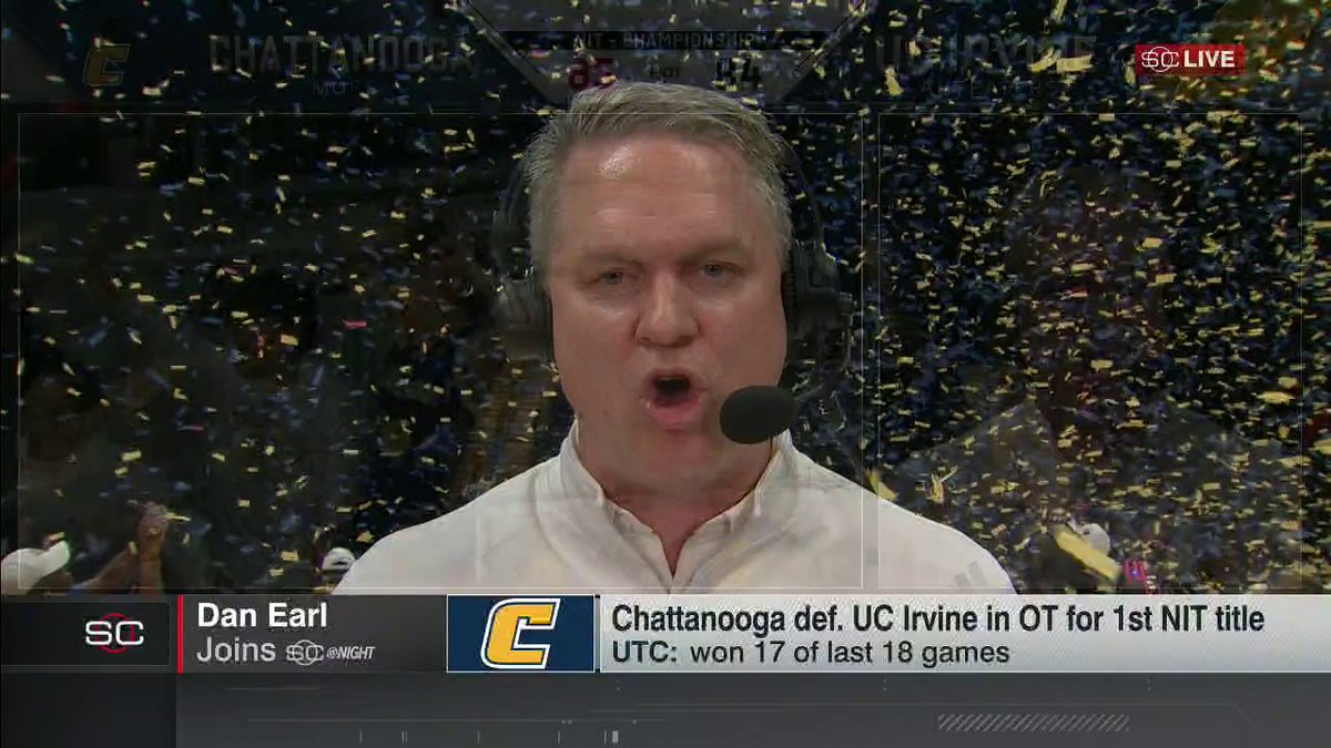 "That's not how we drew it up at the end, but we'll take the win." Chattanooga head coach Dan Earl joins SportsCenter to debrief a wild NIT Championship game 😅