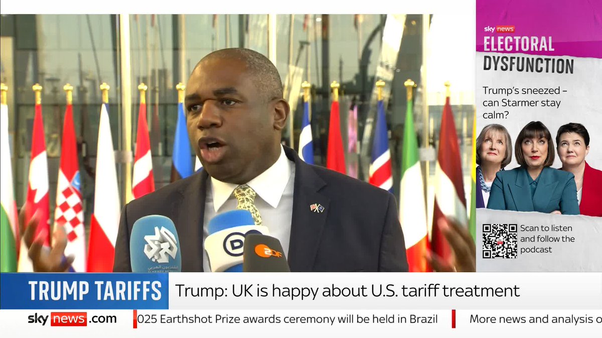'When will Great Britain really stand up to American bullying?' Sky's Adam Parsons questions the Foreign Secretary David Lammy on whether the UK will retaliate to Donald Trump's tariffs. 📺 Sky 501, Virgin 602, Freeview 233 and YouTube