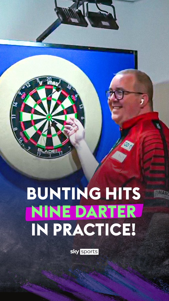 Written in the stars? Stephen Bunting hit a NINE-DARTER in practice before picking up his Premier League win in Berlin! 🥳🔥
