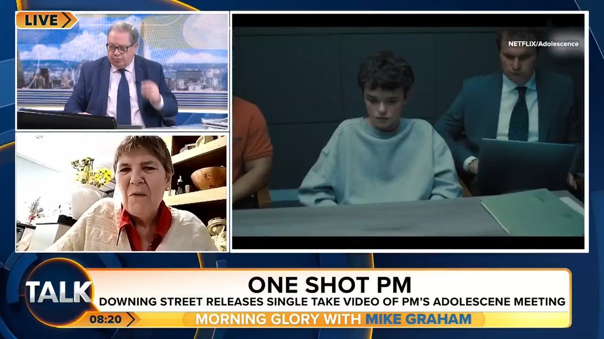 Independent peer Claire Fox says Netflix’s Adolescence “should not be shown to young people” as Keir Starmer plans to show the drama in secondary schools. “It's a piece of artwork... I don’t want the Government to organise its policy around what I watch on Netflix.” Mike Graham 🇬🇧