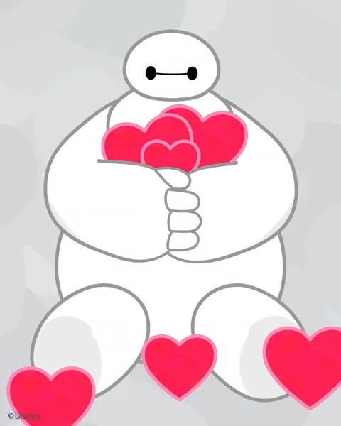 あなたの心をあたためます(⚫︎ー⚫︎)💖 今週もお疲れさまでした✨ 新年度1週目を乗り切ったあなたに… #ベイマックス からハートのおくりもの🩷 🩷 🩷