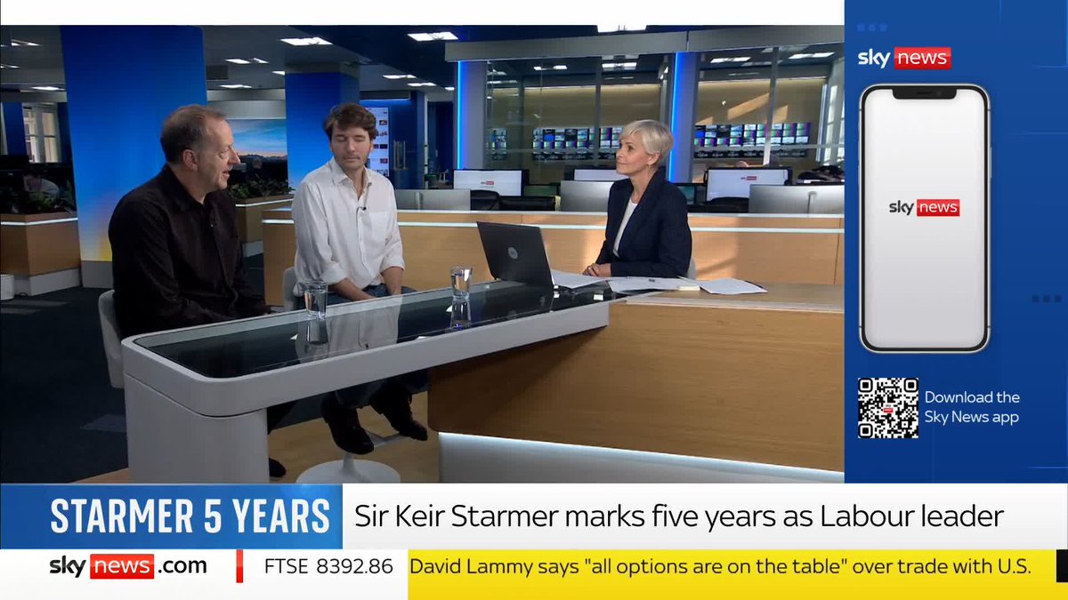 'He has become PM, which is fair enough, but his govt is not doing much to improve the lives of most people in the UK.' Former chief strategist to Jeremy Corbyn James Schneider speaks to Sky News, as Sir Keir Starmer marks five years of being the leader of the Labour party.