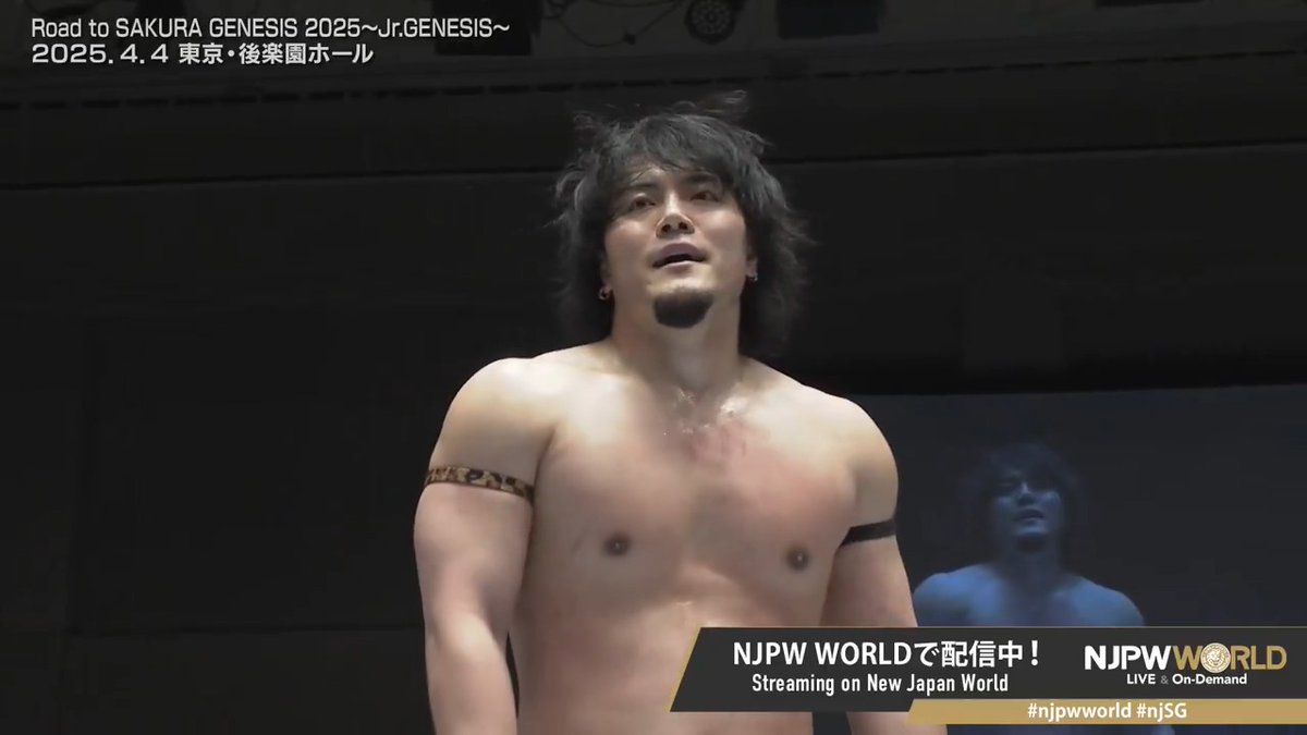 🌸Road to SAKURA GENESIS 2025🌸後楽園大会‼️ .MAO 「また戻ってくるぜ…5月くらいかな」 #njpwworld で配信中📡 視聴＆登録⏩ #NJPW #njpwworld #njJG