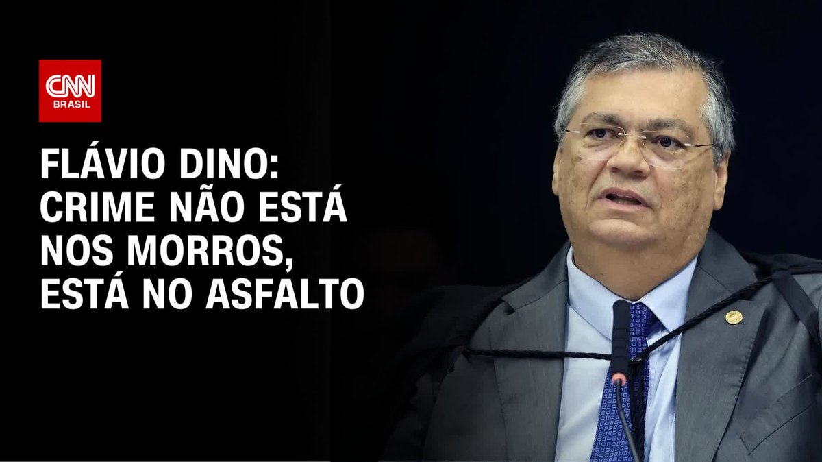 O crime não está nos morros, mas no asfalto, diz Dino no STF; assista #CNNNovoDia