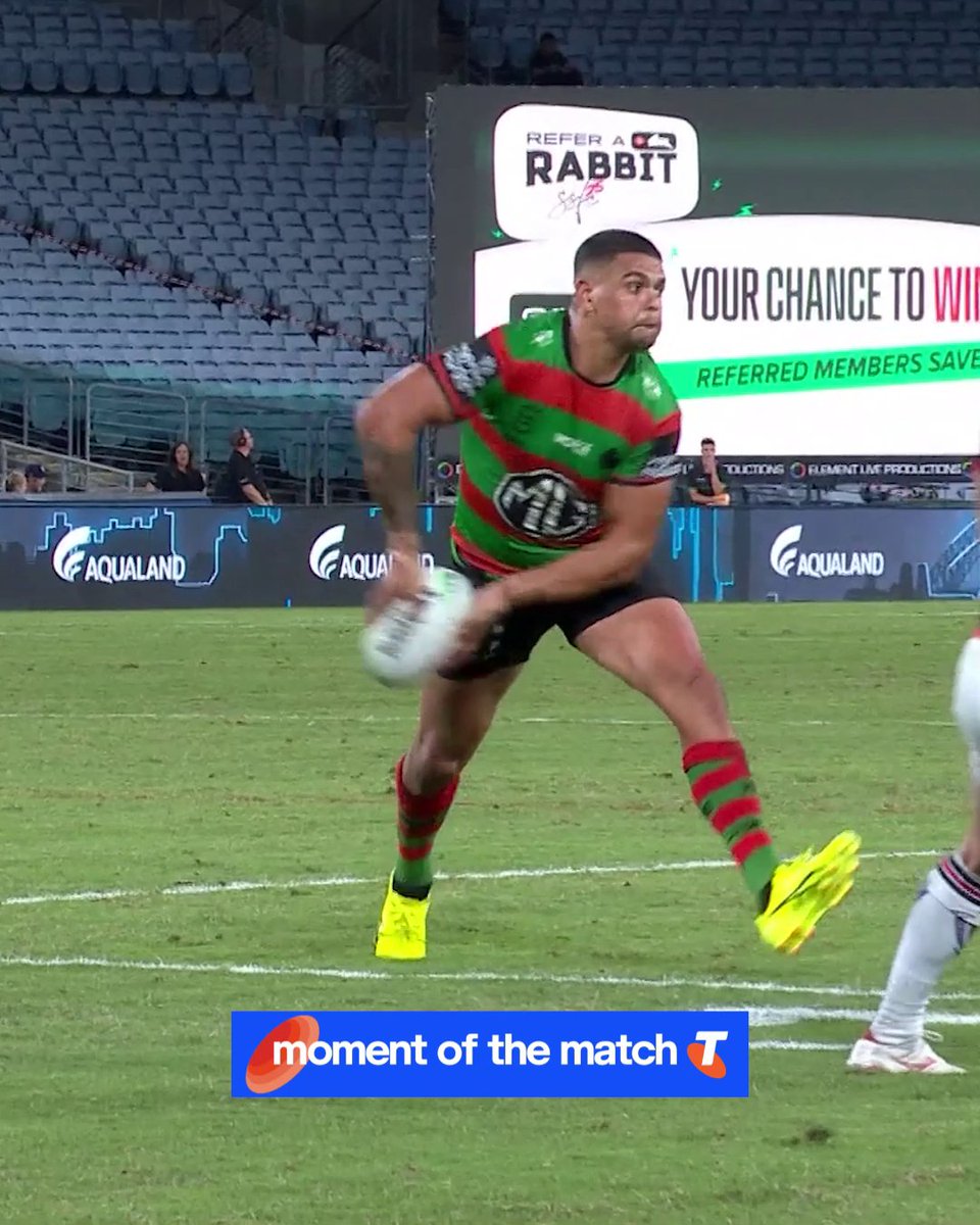 WHAT A BALL! 🔥 #NRLSouthsRoosters Telstra Moment of the Match