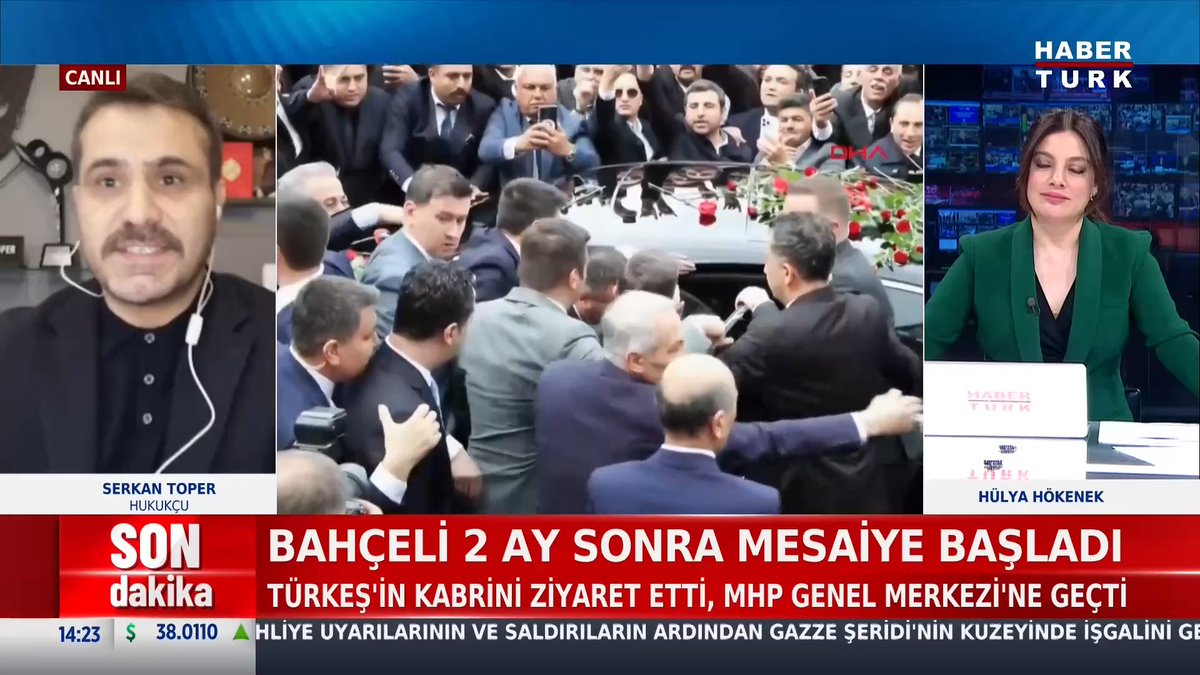 #SONDAKİKA - MHP Genel Başkanı Devlet Bahçeli iki ay sonra kameralar karşısında... #GünOrtası'nda Hülya Hökenek İncedursun, Hukukçu SERKAN TOPER ile konuştu.