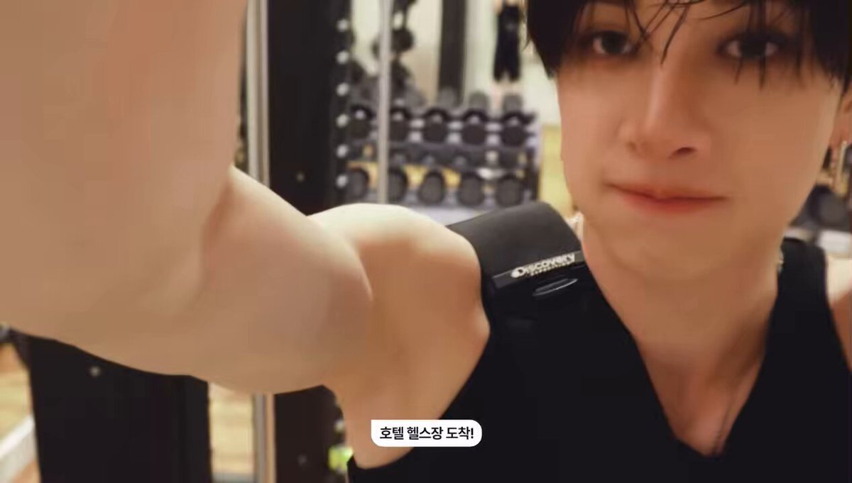 44sec to Bang Chan getting ready for exercises..