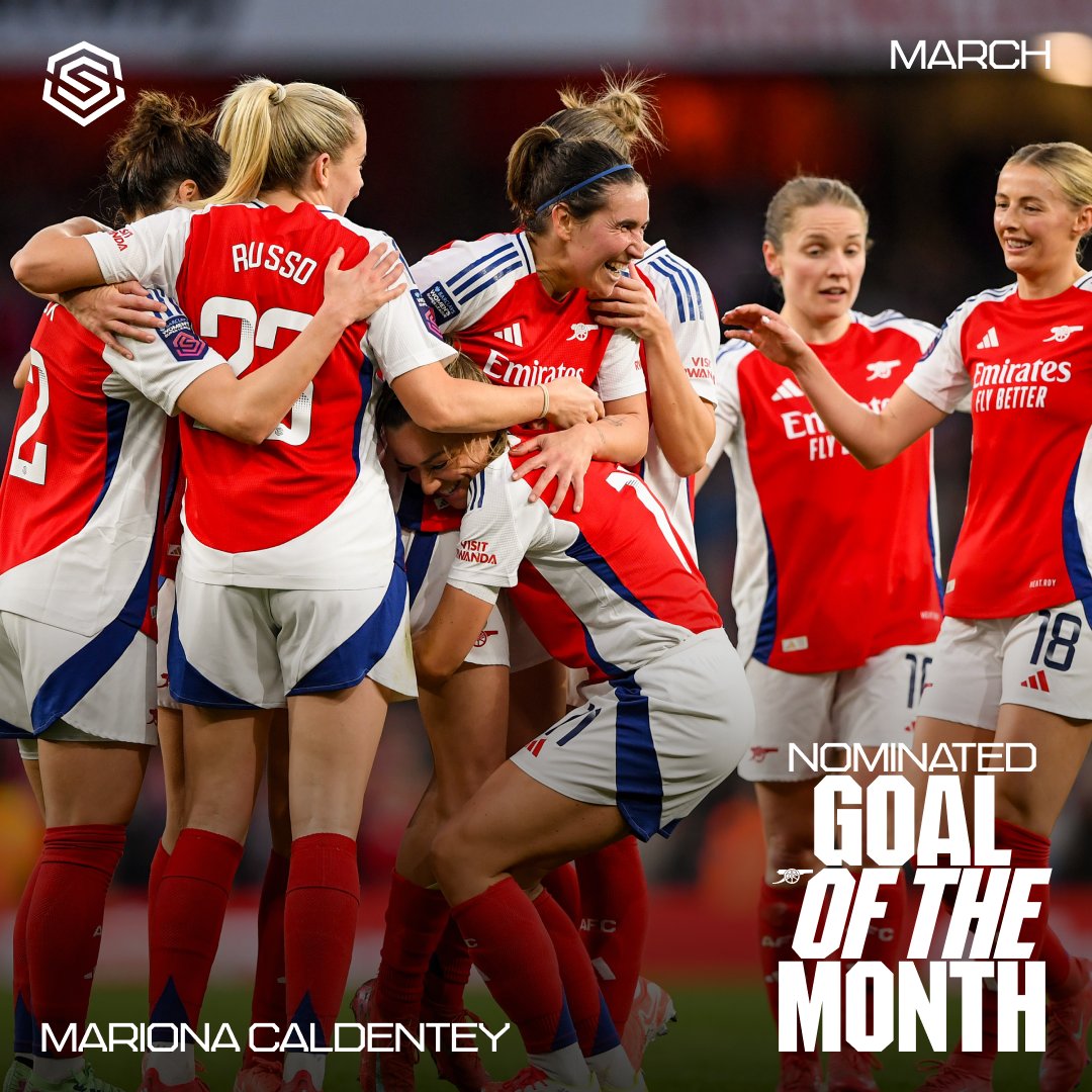 💥 Beth's smashing volley against Crystal Palace 💫 Mariona's stunning curler against Liverpool Both are in the running for Barclays Women's Super League Goal of the Month. You know what to do, Gooners! 👇