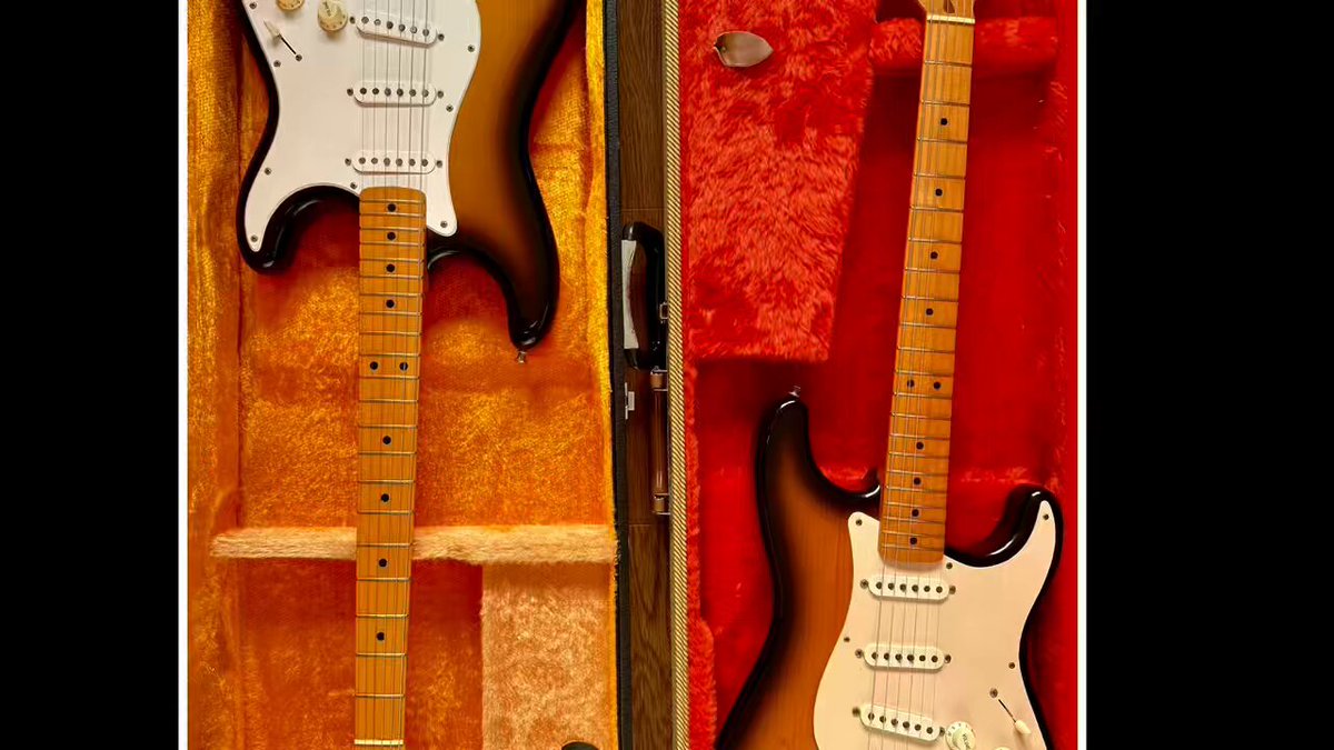 クイズ Fenderはどっち？ 聴覚編 ひとつはアメビン57ストラト、もうひとつはアリアプロのST-500 エフェクターなどの設定は同じ