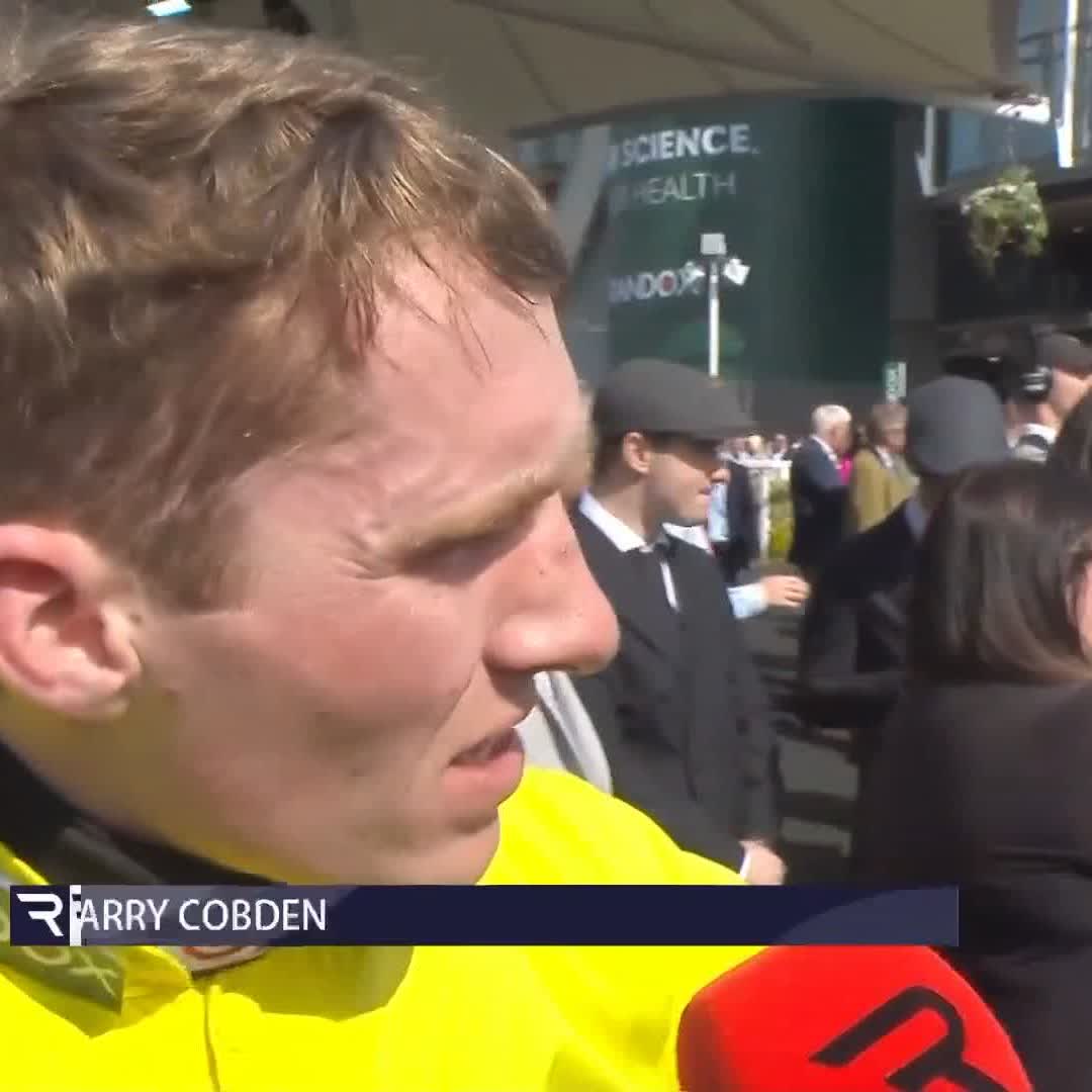 "A very tough horse." Harry Cobden says Caldwell Potter wasn't in the same form as he was at Cheltenham but the grey still found a way as jumping ultimately won the day at Aintree Rachel Casey