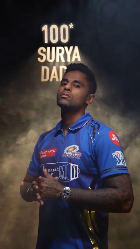 1️⃣0️⃣0️⃣* matches for MI 😍 1️⃣ and only सूर्या दादा 🫡 #MumbaiIndians #PlayLikeMumbai #TATAIPL #LSGvMI