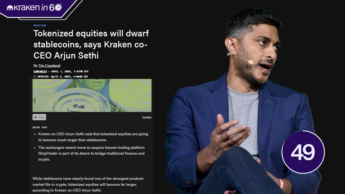Stablecoins still matter — but tokenized equities might be the next big wave 🌊 Kraken Wallet now links to your bank — seamless. Chart trading is live on Desktop. Oh, and Canada? We're officially registered 🇨🇦 Free Interac e-Transfers are live. #Krakenin60