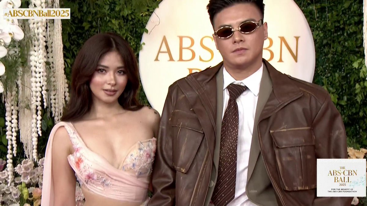 Loisa Andalio and Ronnie Alonte at the #ABSCBNBall2025 red carpet. #BrighterTogether Visit this link to watch the live feed of the red carpet special: