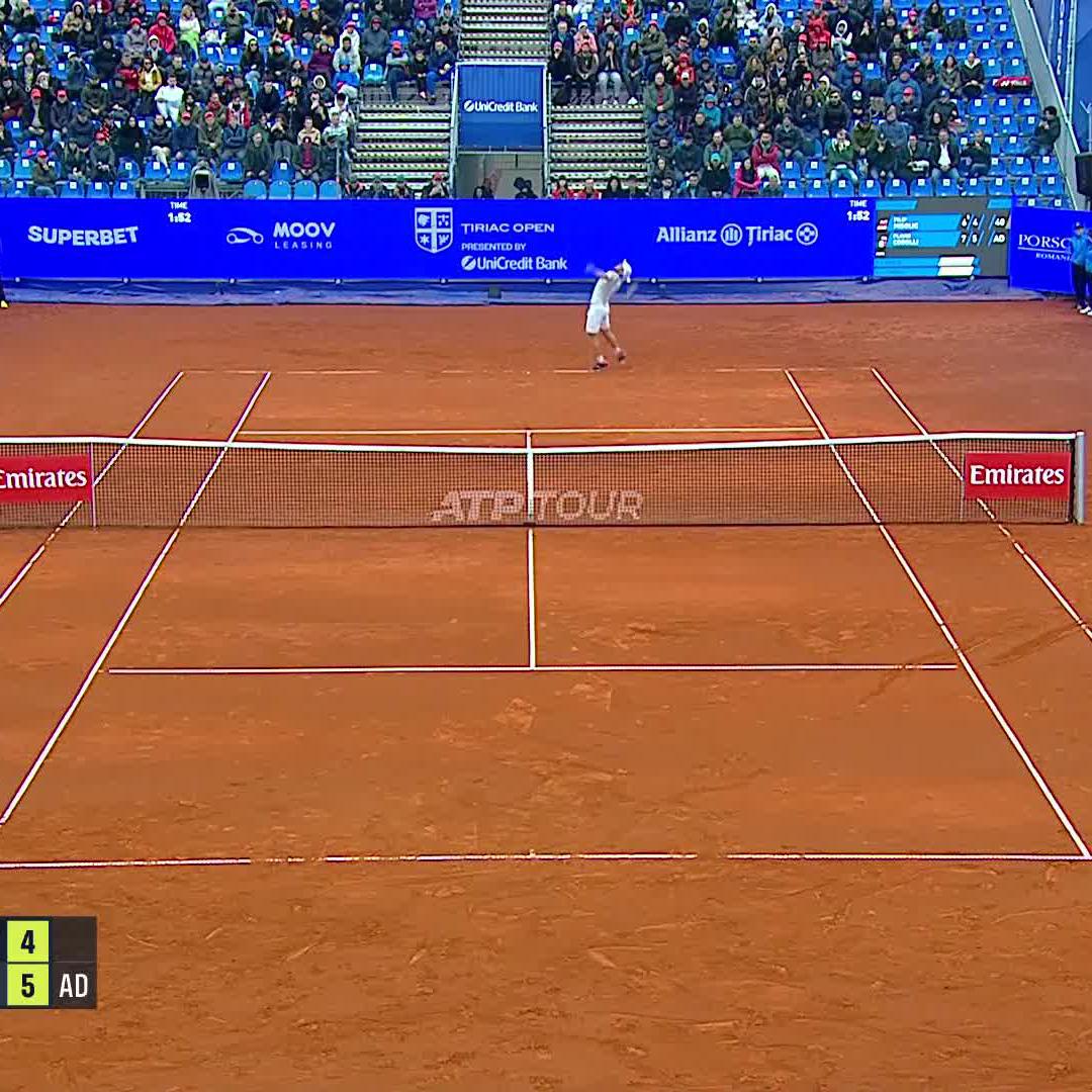 BIG win! Flavio Cobolli fights past Misolic 7-6 6-4 to reach the Bucharest semi-finals 🇮🇹 #TiriacOpen