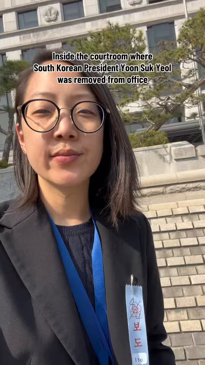 I was the only foreign media reporter allowed inside South Korea’s Constitutional Court for the verdict today to remove impeached President Yoon Suk Yeol from office. Here’s what it was like: