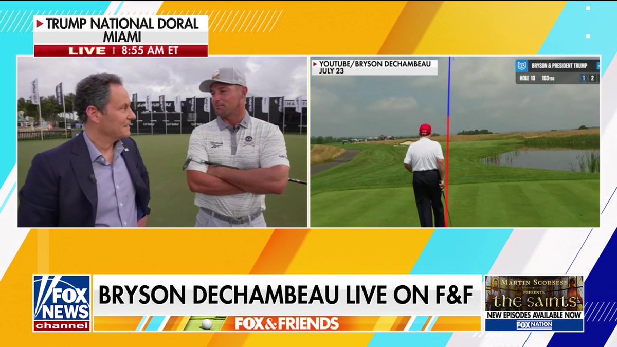 Pro golfer Bryson DeChambeau joins FOX & Friends to discuss playing golf with Donald J. Trump, his experience with LIV Golf, and a potential merger with the PGA Tour