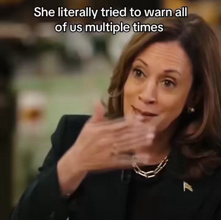 kamala harris literally told us everything that would happen, &amp; it happened LMAOOO😭😭😭