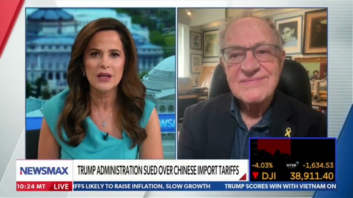 "The president has plenary power over foreign policy, over tariffs." Harvard Professor Emeritus Alan Dershowitz called out the lawsuits against the Trump administration's tariffs on China on Friday's "Newsline." Alan Dershowitz Lidia Curanaj