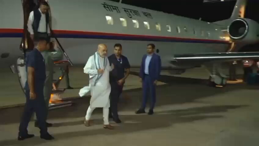 Till 4 AM in Parliament for two nights. 6 hours again in the House. Late night. 11 PM. Shah lands in Chhattisgarh. ~ Tomorrow, prayers at Maa Danteshwari Temple. Review of NAXALISM CRACKDOWN. The man doesn’t stop. India is blessed to have him 🇮🇳👏🏼