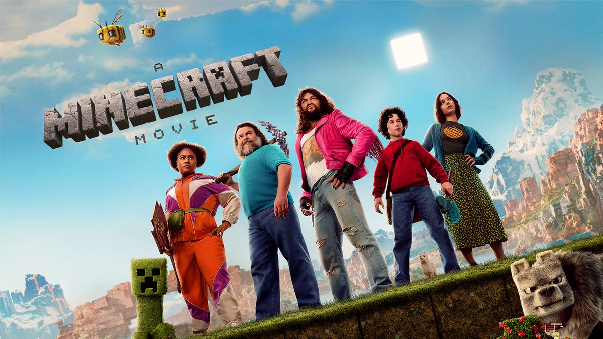 #MinecraftMovie is out now! Get your ticket (and your pickaxe) and dig into a new adventure, now playing in theaters only: