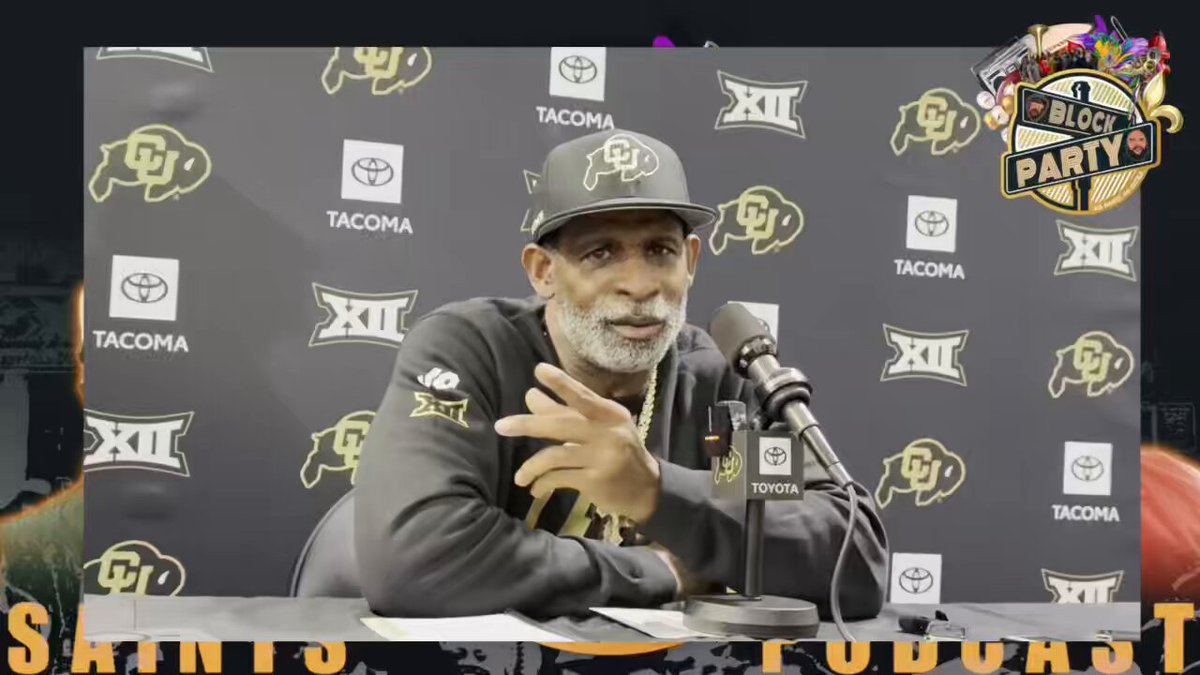 Got to ask Coach Deion Sanders on his thoughts on QB Shedeur Sanders potentially being drafted by the #Saints and coached by HC Kellen Moore here at the Colorado Pro Day for Saints Block Party Podcast: