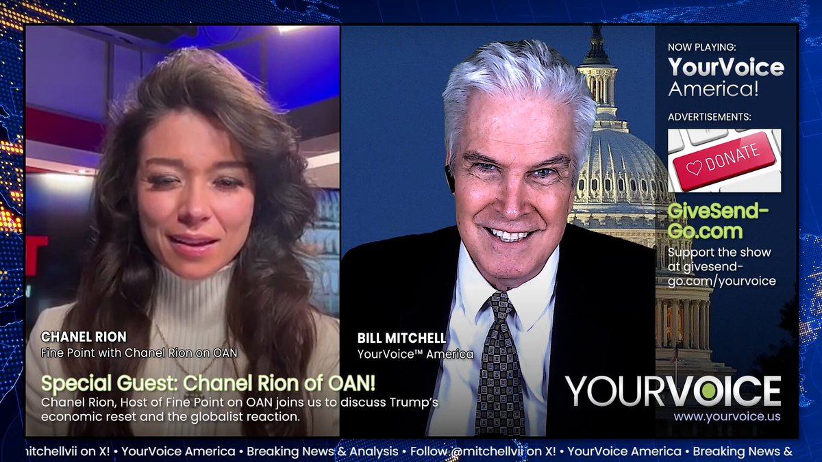 SPECIAL GUEST: CHANEL RION FROM OAN‼️ Chanel Rion OAN from OAN joins me to discuss Trump's global economic reset! Please watch and share!