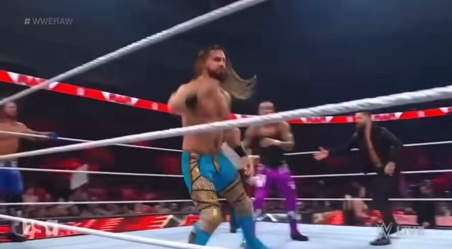 Seth Rollins and Rhea Ripley recreate the Shawn Michaels and Melina spot. May 29th 2023 Raw