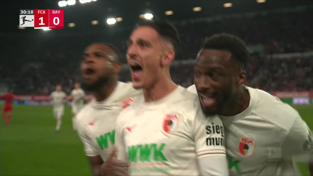 WHAT A STRIKE TO GIVE AUGSBURG THE LEAD OVER BAYERN MUNICH 😱