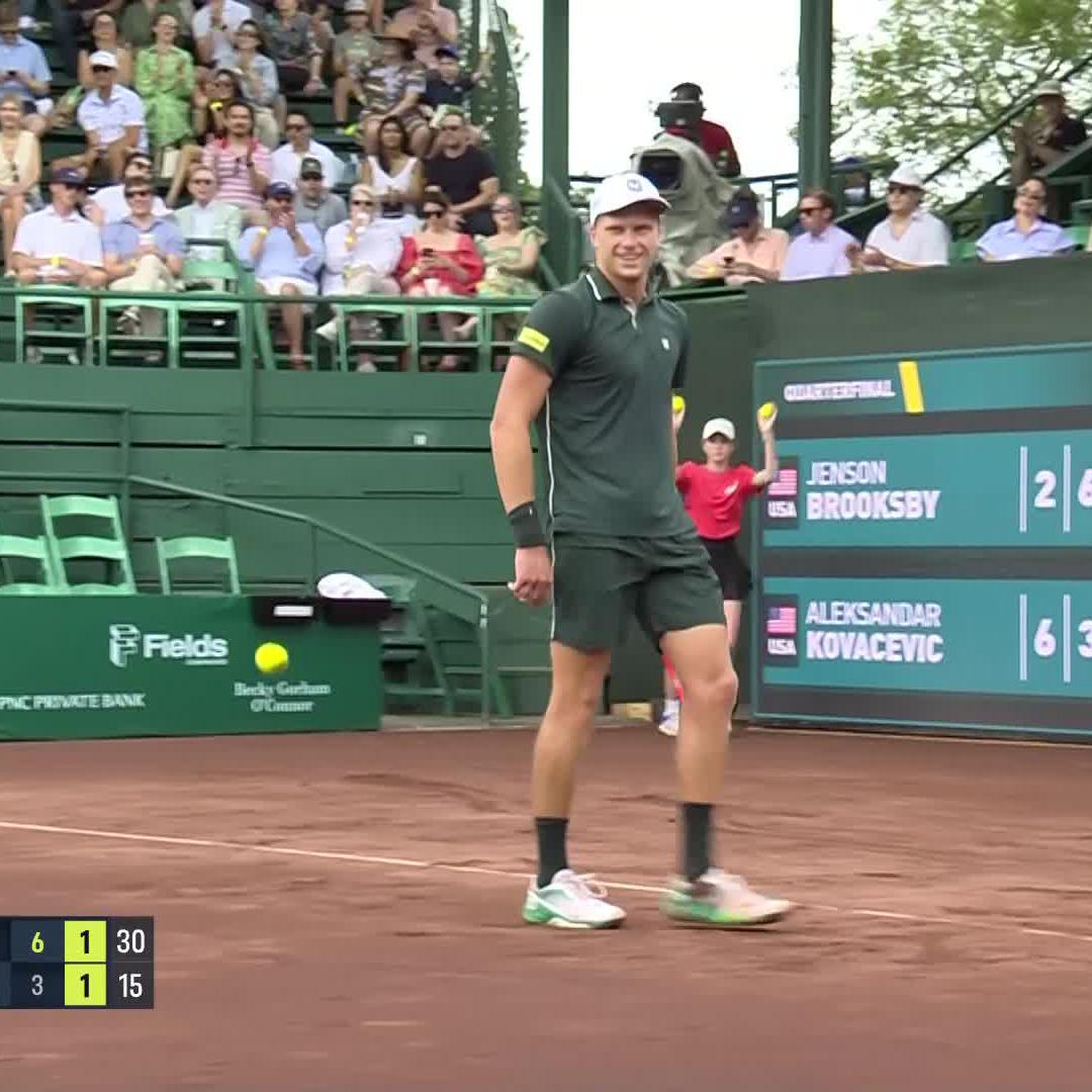 "Not sure if that was intentional, but it looked great" 😛 Jenson Brooksby #USClay