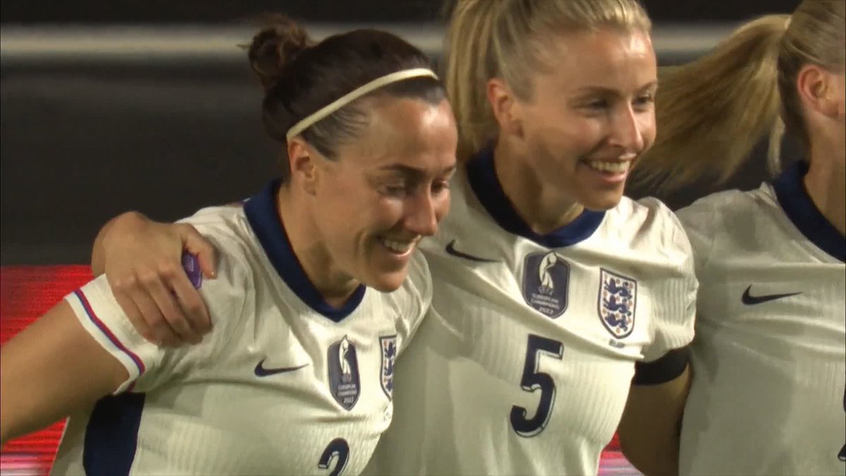 A goal to celebrate her 130th cap for Lucy Bronze 🧢 A bit of luck along the way, but they all count #ITVFootball | #Lionesses | #ENGBEL