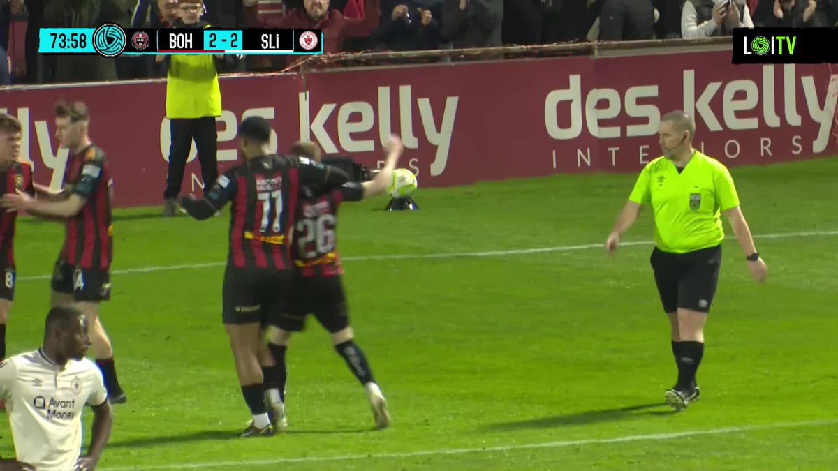 Some game this, Ross Tierney puts Bohs back infront. Lovely team goal that! ⚽️🖤❤️