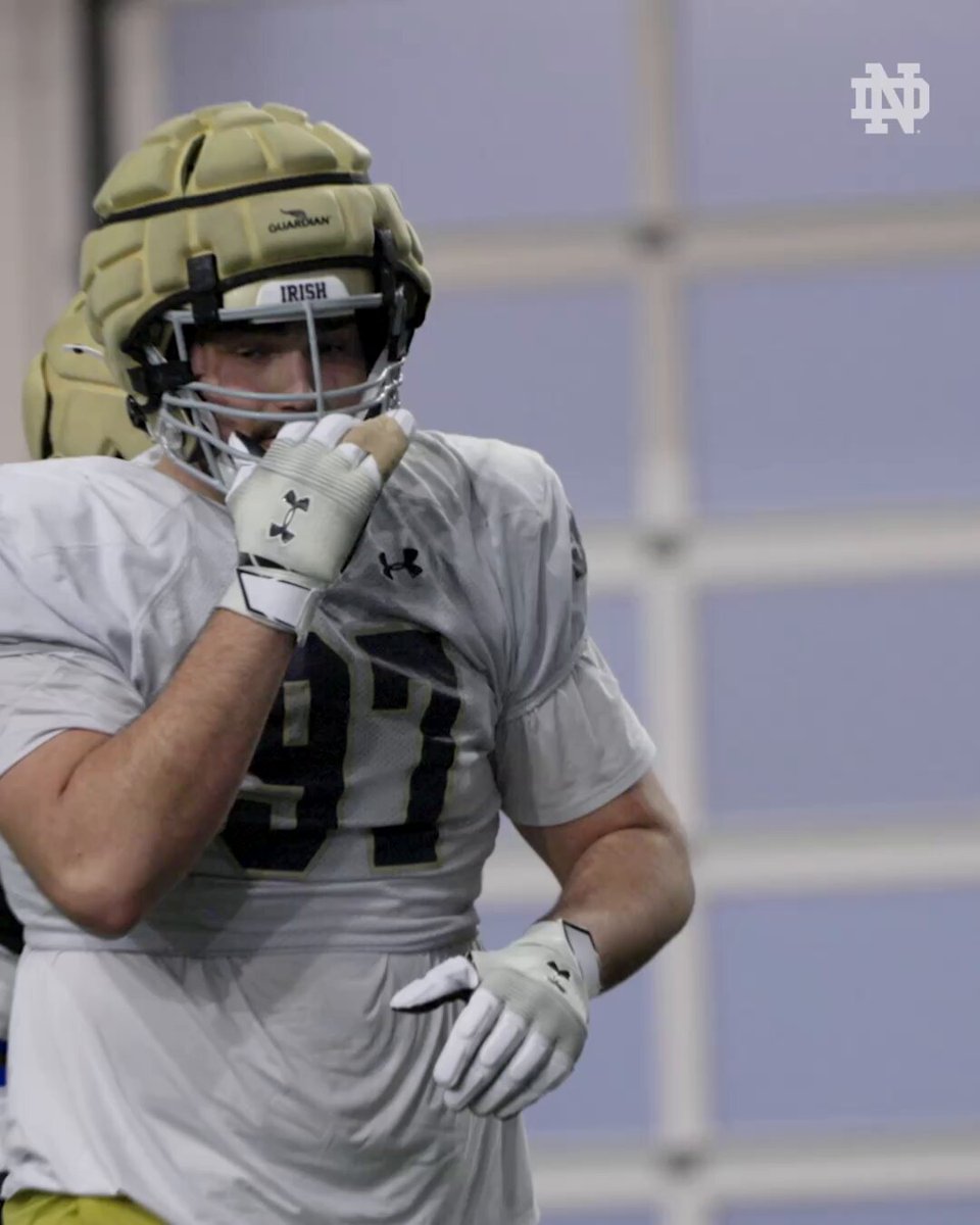 Going to work in the trenches 💪☘️ #GoIrish☘️