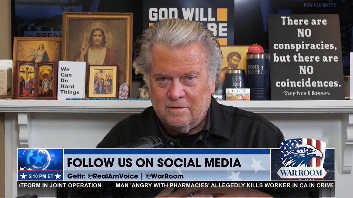 “MSNBC, CNBC—THEY ARE OUT TO DO ONE THING, THEY ARE TRYING TO CRASH MARKETS TO BRING DONALD TRUMP DOWN.” - Bannon’s WarRoom “This has nothing to do with the American people.” GET RAV ON THE GO.