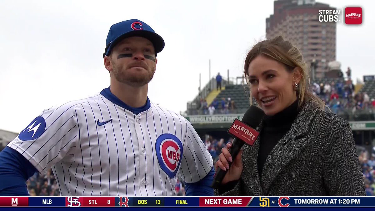 "It's good to hear that song again." Ian Happ is playing 'Go Cubs Go' on repeat 🎶