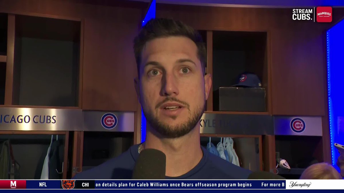“Running out there to a full packed stadium was pretty cool.” Kyle Tucker on his first game at Wrigley Field 🤩