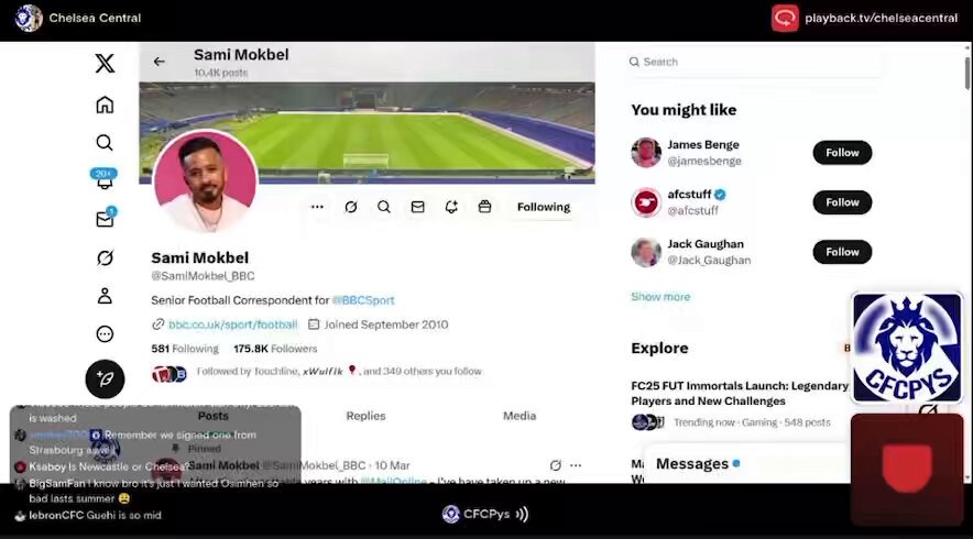 🚨 “Chelsea will be there or there abouts for Guehi in the summer” But.. it sounds like not an easy deal! Sami Mokbel joined our Playback channel earlier! Become a member here for free and join the other 11,700 #CFC fans 💙 -