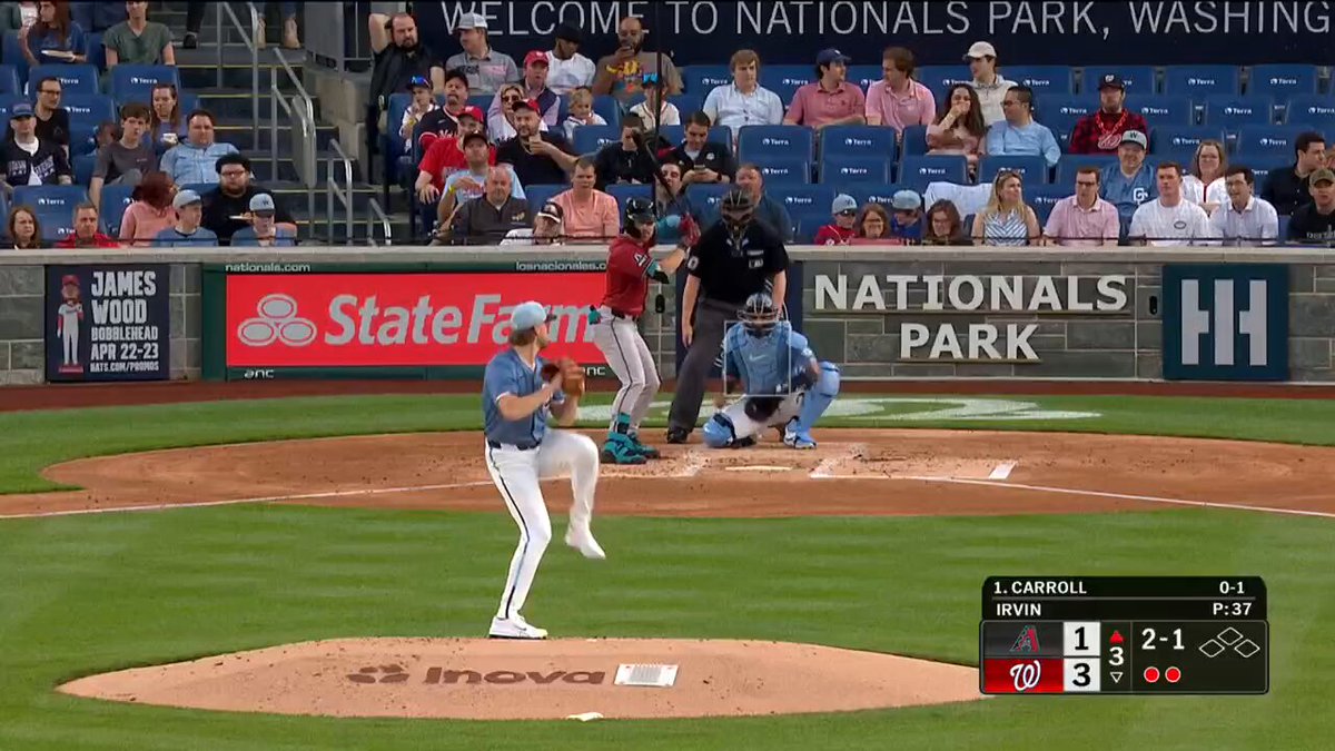 110.7 MPH off the bat on this laser from Corbin Carroll 🔥