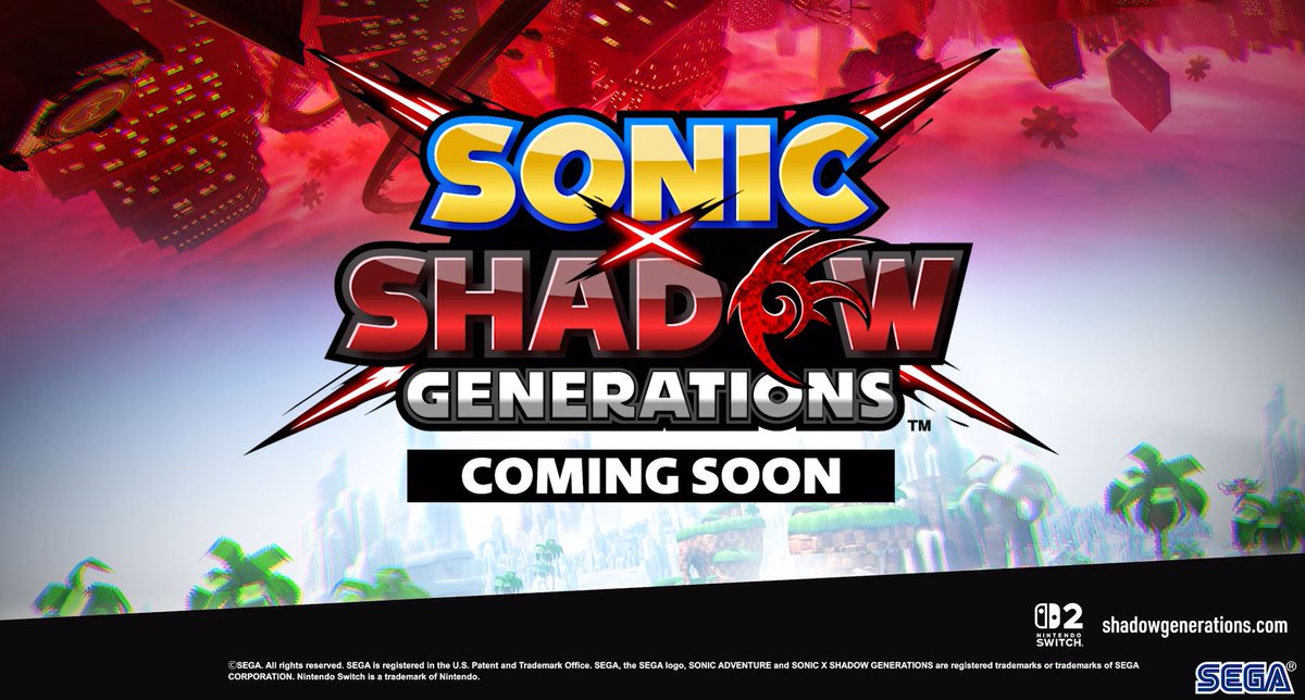 Sonic and Shadow (and Sonic) are back in SONIC X SHADOW GENERATIONS, enhanced and optimized for the Nintendo Switch 2! Don't miss out on this amazing collection coming soon - stay tuned for more info!