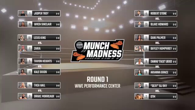 🔥MUNCH MADNESS ROUND 1🌶️ THE COMPETITION WAS FIERCE AND THE WINGS WERE UNFORGIVING! Watch NOW to see who advanced to the Elite 8! #wwe #wwenxt #wweuniverse