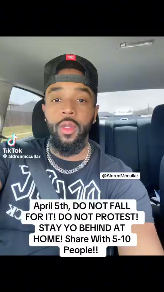 Remember family stay off the street April fifth. we don’t care if people get offended we’re not protesting.